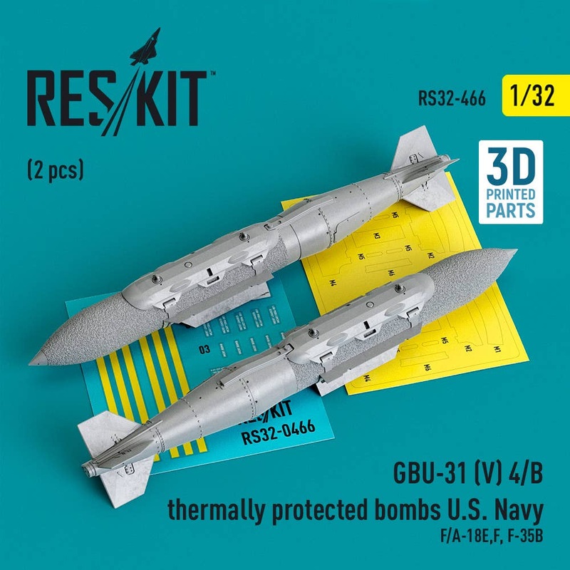 1/32 GBU-31 (V) 4/B thermally protected bombs U.S. Navy (2 pcs) (3D Printed)