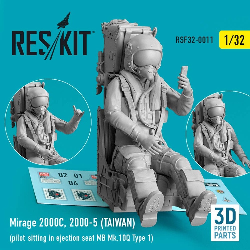 1/32 Mirage 2000C, 2000-5 (TAIWAN) pilot sitting in ejection seat MB Mk.10Q (Type 1)