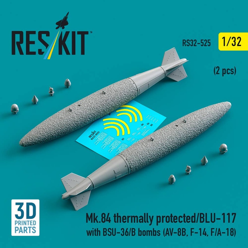 1/32 Mk.84 thermally protected/BLU-117 with BSU-36/B bombs (2 pcs)