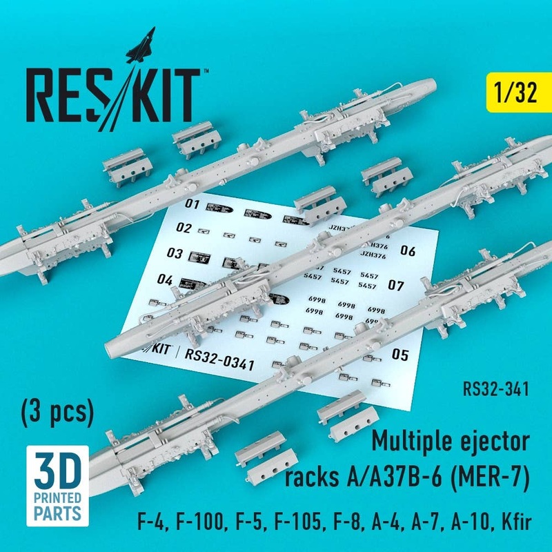 1/32 Multiple ejector racks A/A37B-6 (MER-7) (3 pcs)