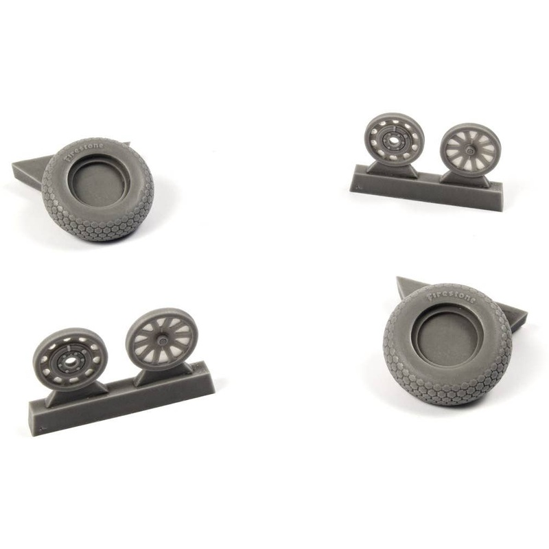 1/32 P-51D Mustang Wheels (Cross Tread Pattern) for Revell Kit