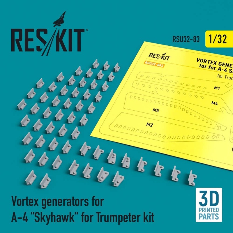 1/32 Vortex generators for A-4 Skyhawk for Trumpeter kit (3D Printing)