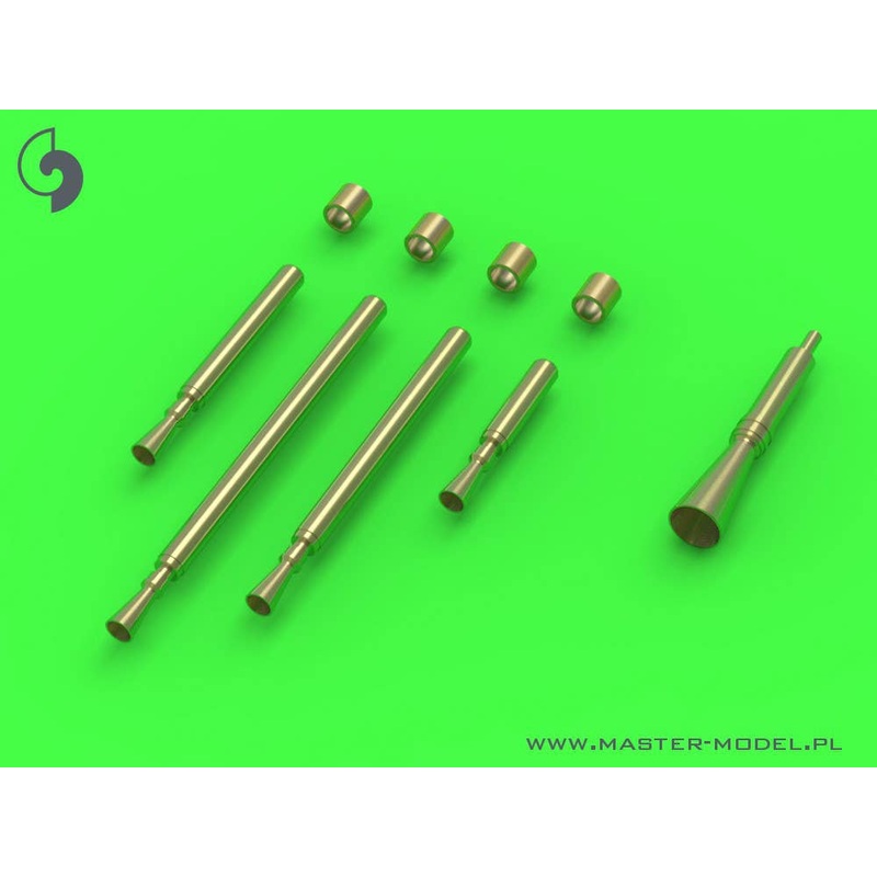 1/32 WW.II American Late Weapon Set For P-38M Lightning Browning .50 Caliber (12.7mm) Machine Gun Barrel With Extinguisher & 20mm Machine Gun Muzzle With Extinguisher