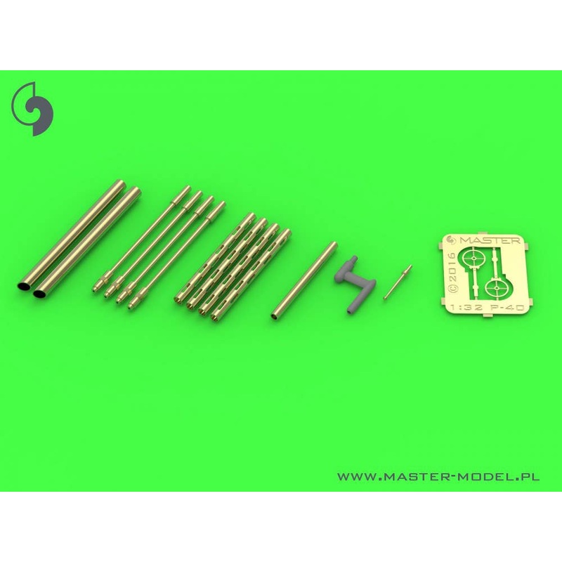 1/32 WW.II British Detail Set For Curtiss P-40B/C Tomahawk Ii (Browning .303 Caliber (7.7mm) Machine Gun Barrel / British Pitot Tube / Aiming Ring)