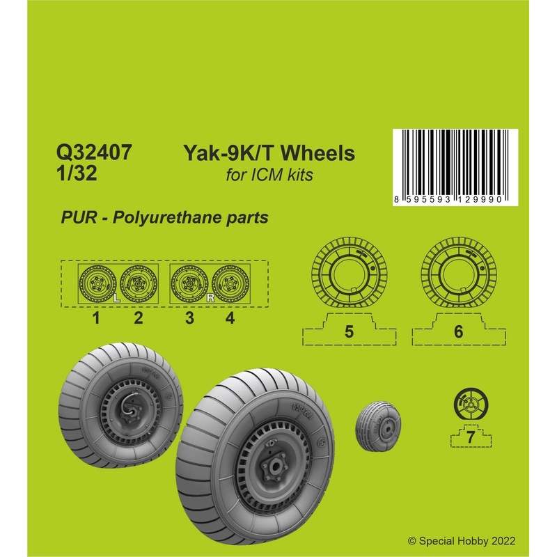 1/32 Yak-9K/T Wheels (for ICM)