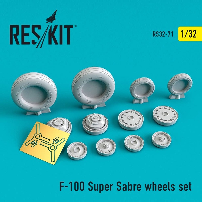 1/32 F-100 Super Sabre wheels set for Trumpeter
