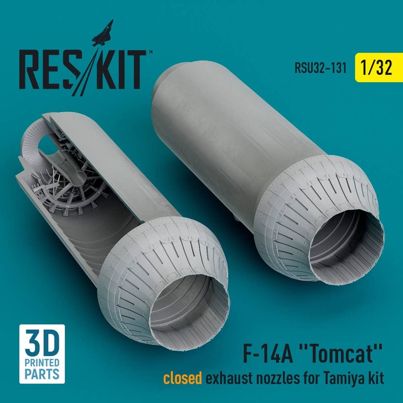1/32 F-14A Tomcat closed exhaust nozzles for Tamiya kit (3D Printed)