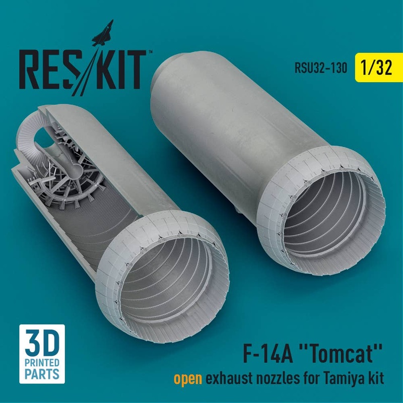 1/32 F-14A Tomcat open exhaust nozzles for Tamiya kit (3D Printed)