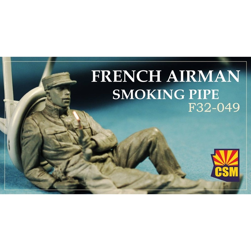 1/32 French Airman Smoking Pipe
