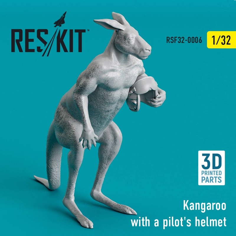 1/32 Kangaroo with a pilot's helmet (3D Printed)