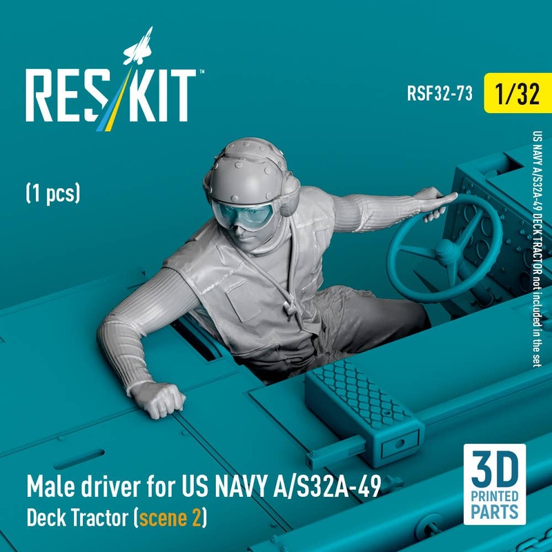 1/32 Male driver for US NAVY A/S32A-49 Deck Tractor (scene 2)
