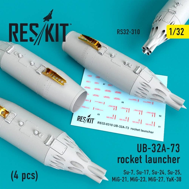 1/32 UB-32A-73 rocket launcher (4 pcs) (Su-7,Su-17,Su-24,Su-25,MiG-21,MiG-23,MiG-27,YaK-38)