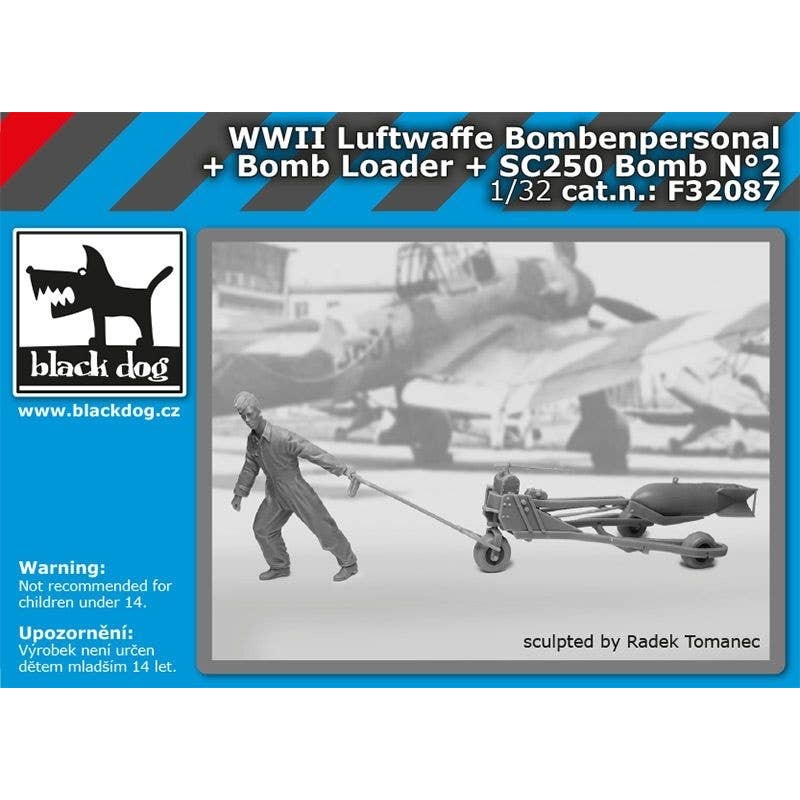 1/32 WW II Luftwaffe Bombenpersonal + Bomb Loader + SC250 Bomb No.2