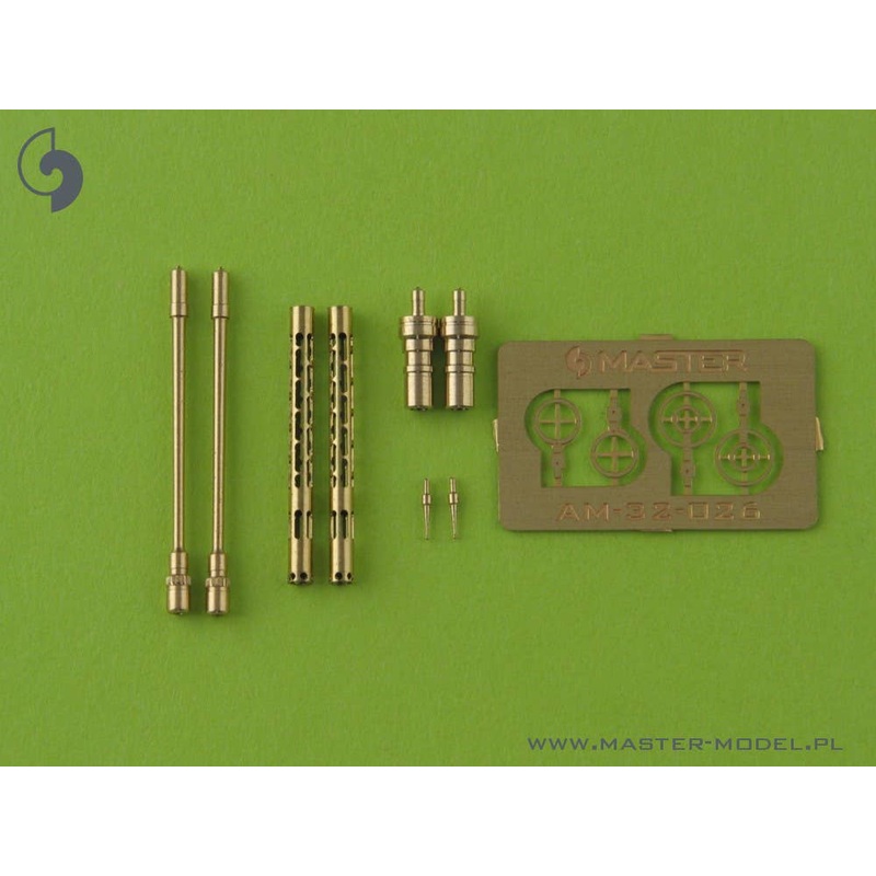 1/32 WWII German MG81 / MG81Z Aircraft Machine Gun Barrel with Photo-etched Parts Sight (2pcs)