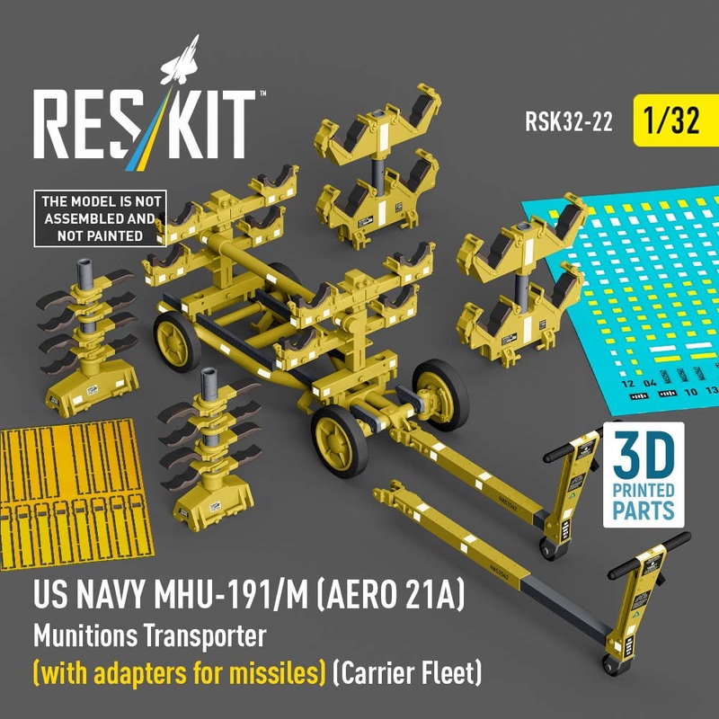 US NAVY MHU-191/M (AERO 21A) Munitions Transporter (with adapters for missiles)
