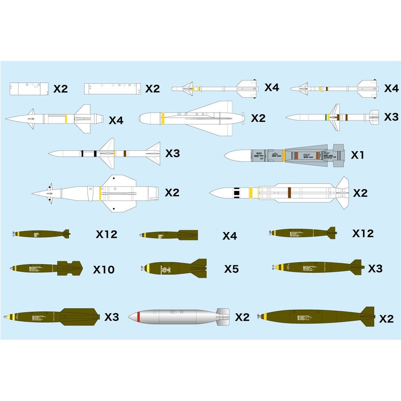 1/144 Aircraft Weapon Set 1 Normal Bomb & Missile '50-