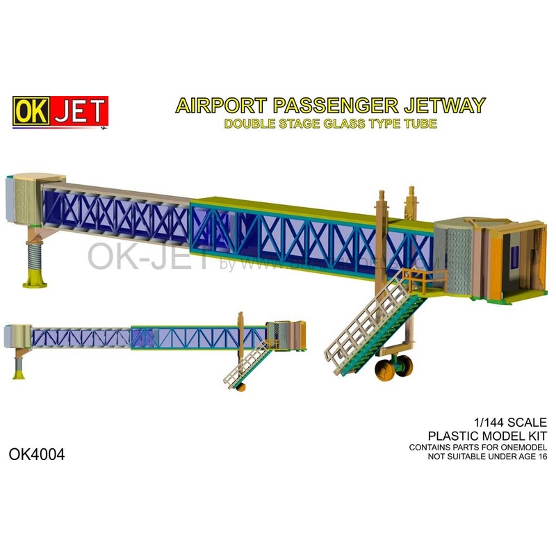 1/144 Airport Passenger Jetway Double Stage Glass Type Tube