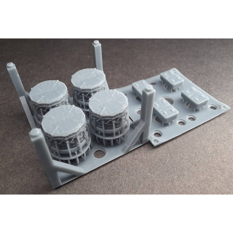 1/144 B-1B Lancer exhaust with exhaust and intake covers, for Academy