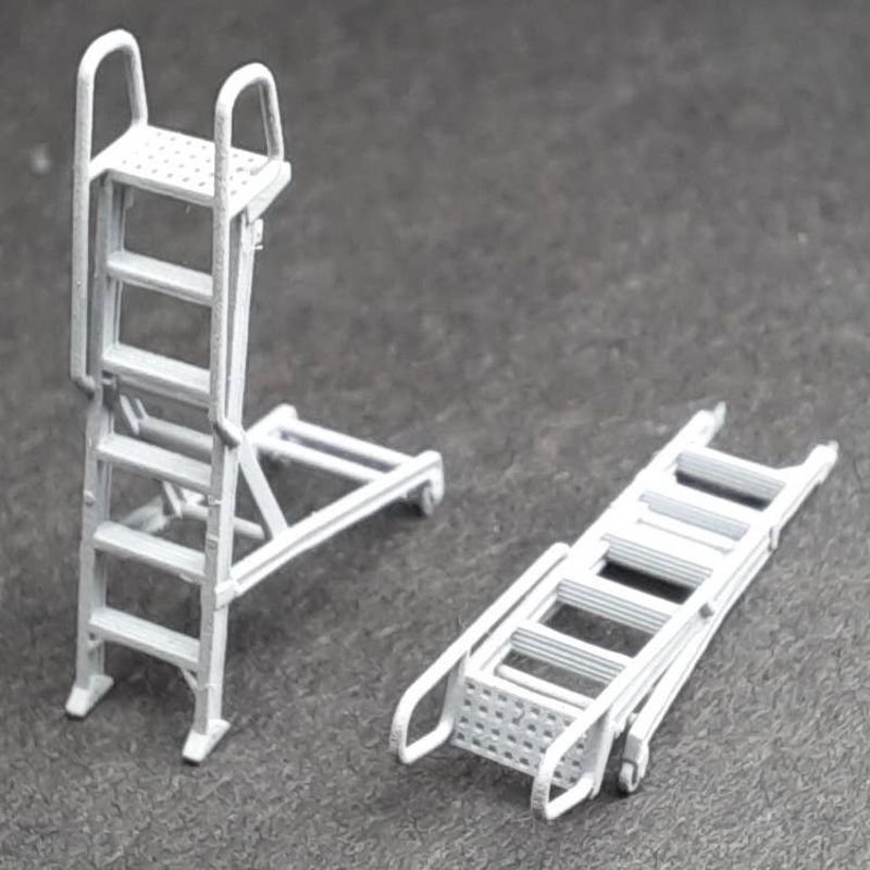 1/144 F-104 boarding ladder plus folded version, for Revell