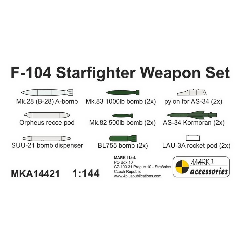 1/144 F-104 Weapon Set (Resin Parts) (for Mark.I/Revell)