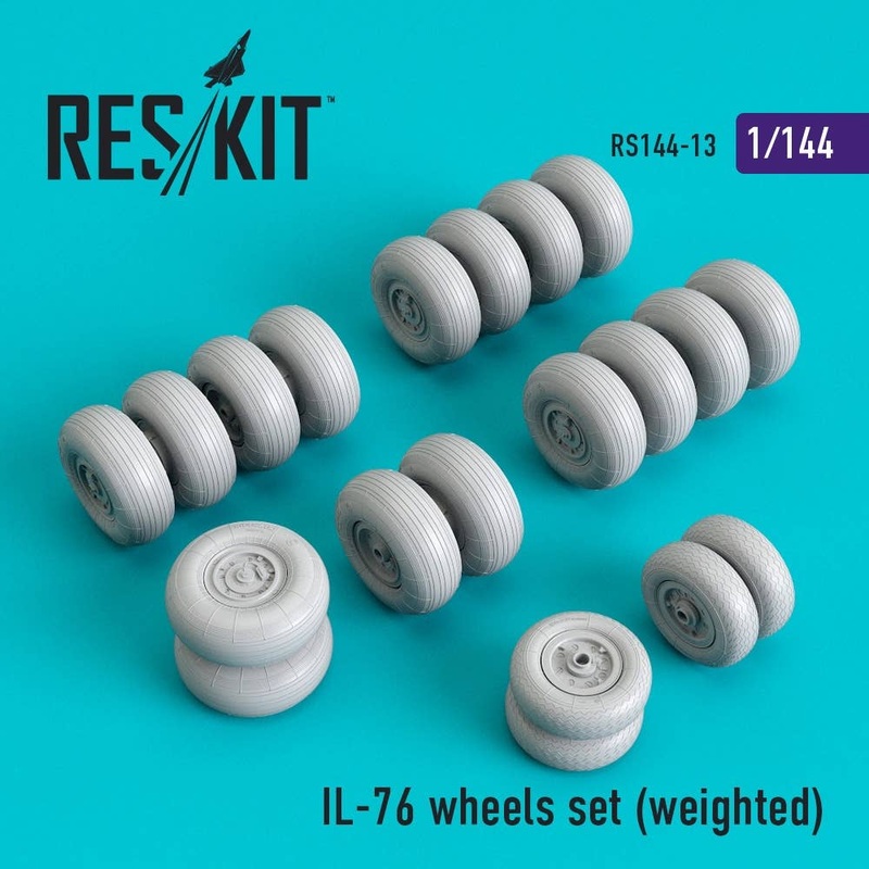 1/144 IL-76 wheels set (weighted) for Zvezda / Trumpeter