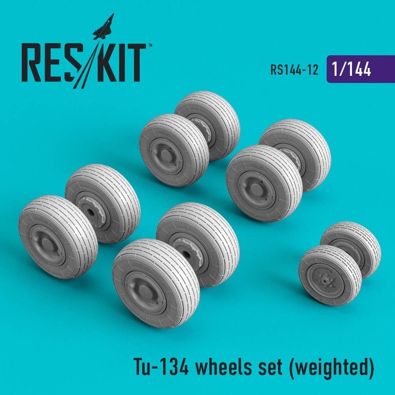 1/144 Tu-134 wheels set (weighted) for AZ model / Zvezda