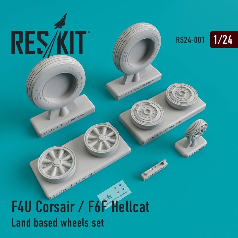 1/24 F4U Corsair/F6F Hellcat Land Based Wheels Set