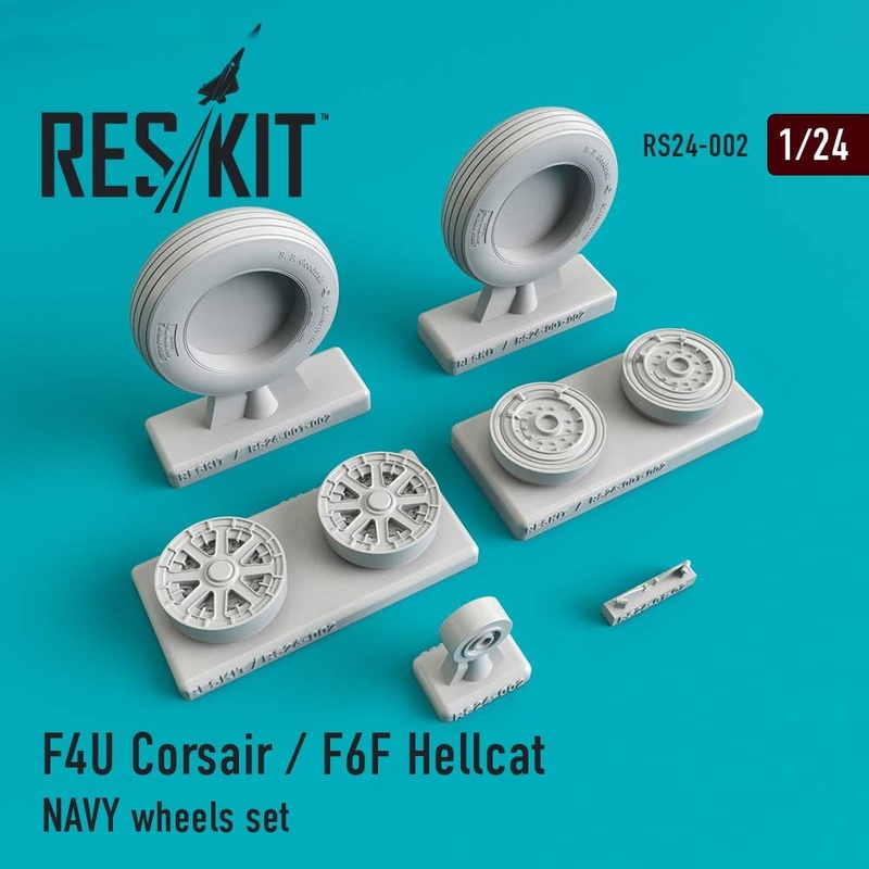 1/24 F4U Corsair/F6F Hellcat NAVY Wheels Set