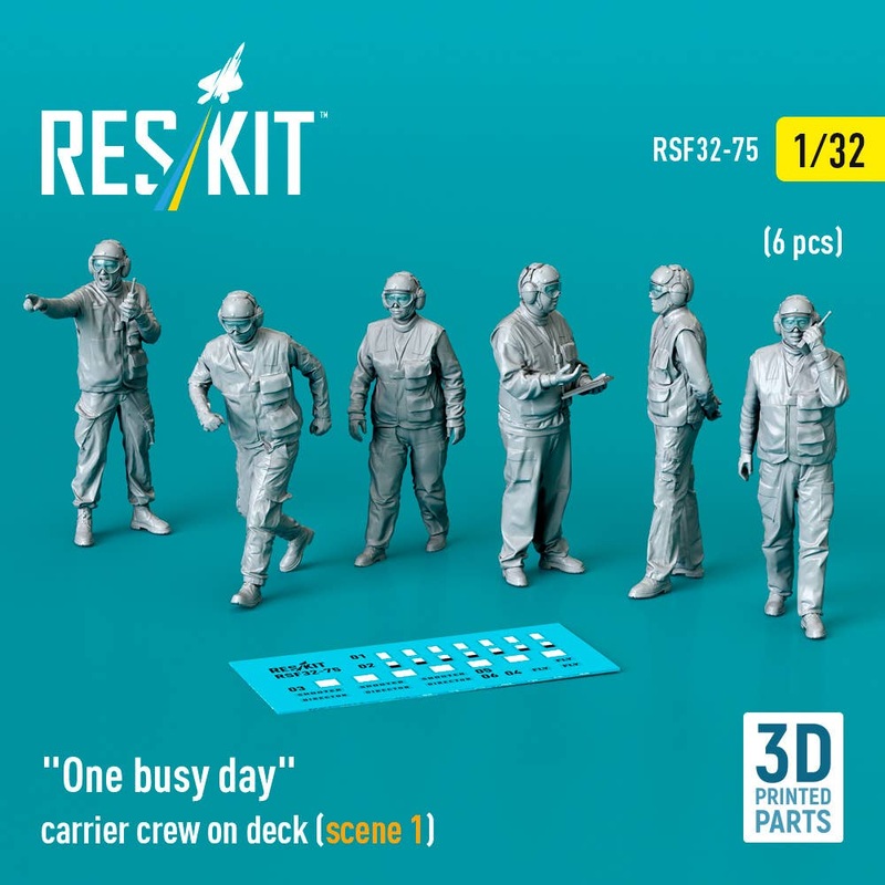 1/32 One busy day carrier crew on deck (scene 1) (6 pcs)