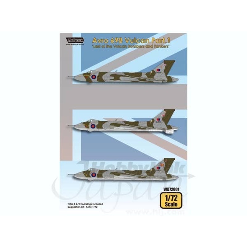 1/72 Avro 698 Vulcan Decal Part 1 Last of the Vulcan Bombers and Tankers (for Airfix)