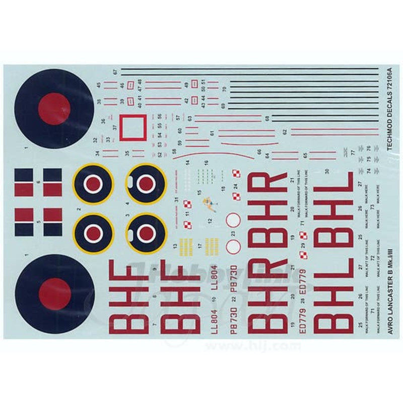 1/72 Avro Lancaster B Mk.I/III Decals
