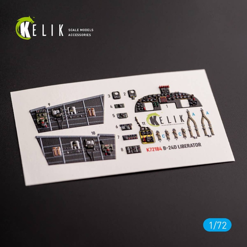 1/72 B-24D Liberator - interior 3D decals for Hasegawa kit (for. Hasegawa)
