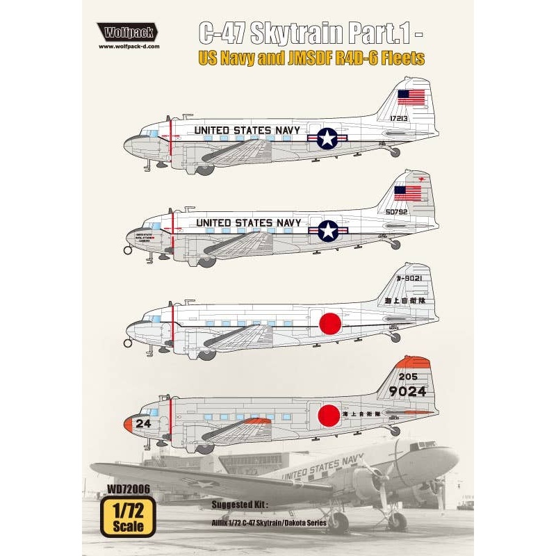 1/72 C-47 Skytrain Part.1 US Navy and JMSDF R4D-G Fleets