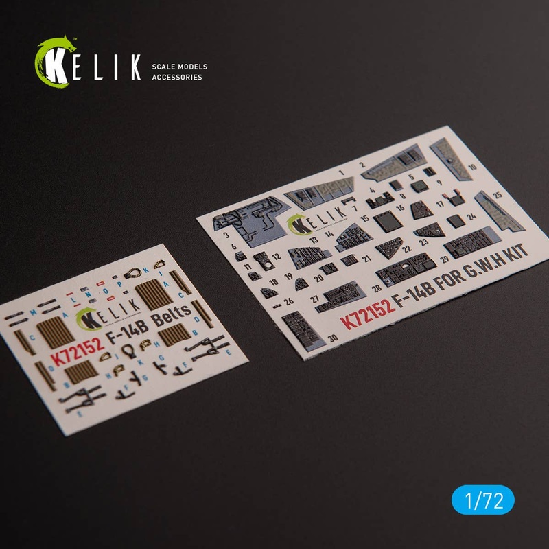 1/72 F-14B - interior 3D decals for gWH kit