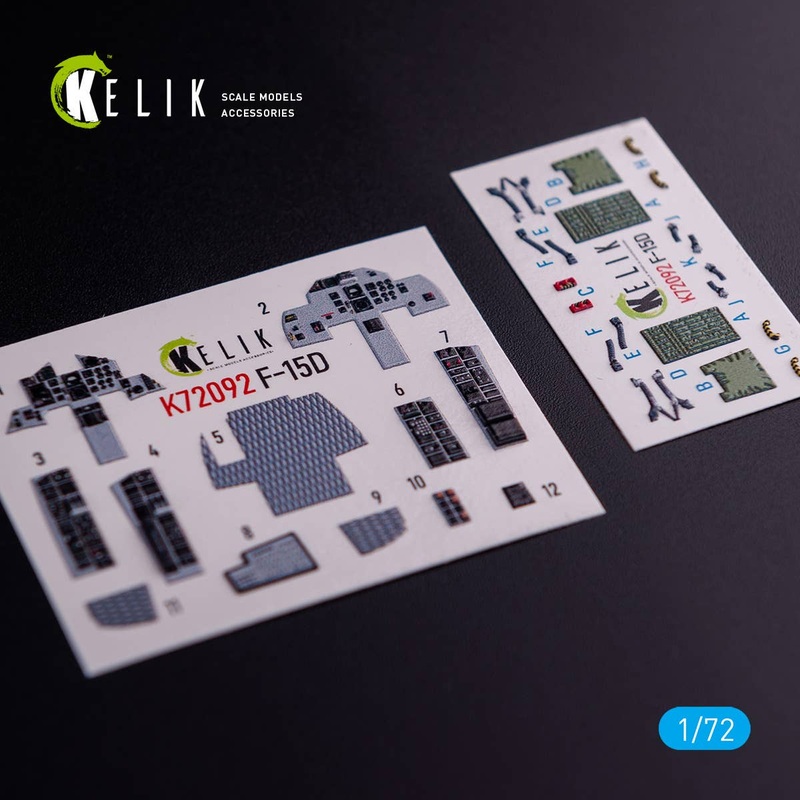 1/72 F-15D - interior 3D decals for FineMolds Kit