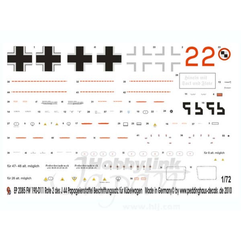 1/72 Fw190D-9 Red 2 JV44