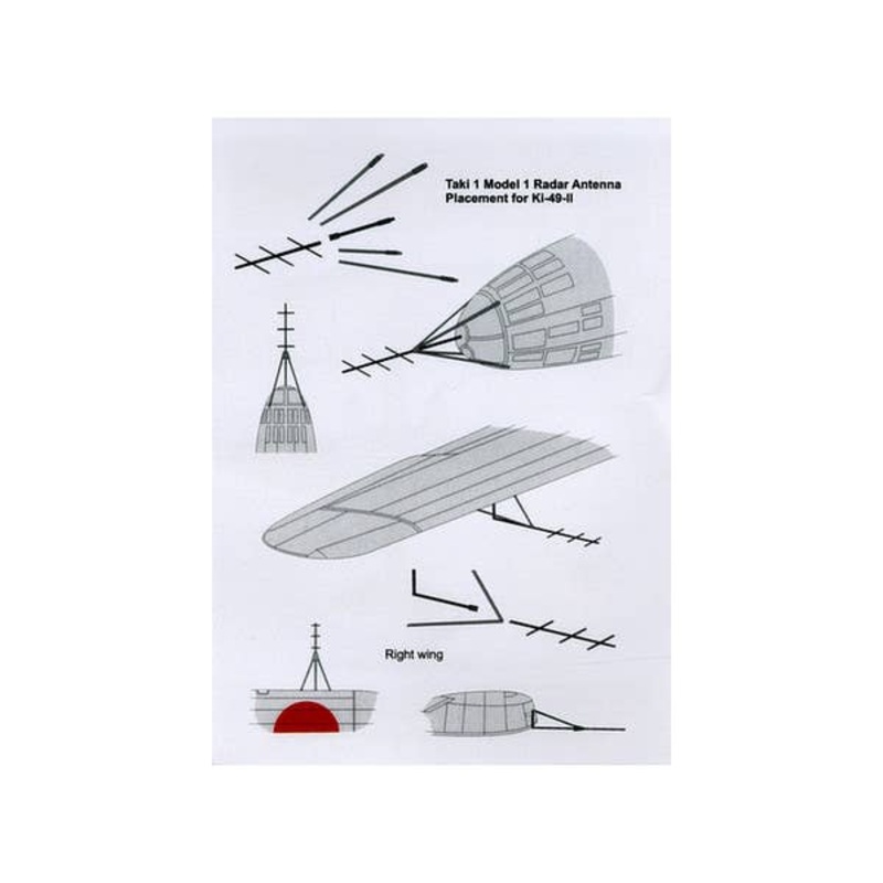 1/72 Ki-49 Donryu Taki -1 Radar Antenna Set
