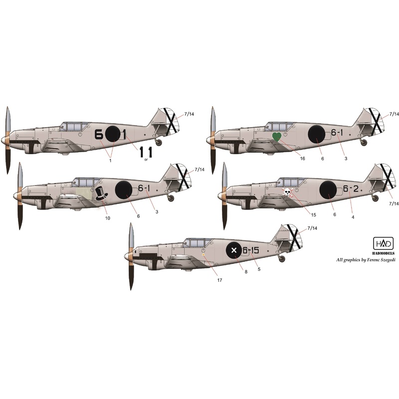 1/72 Messerschmitt Bf 109 A Decal Sheet
