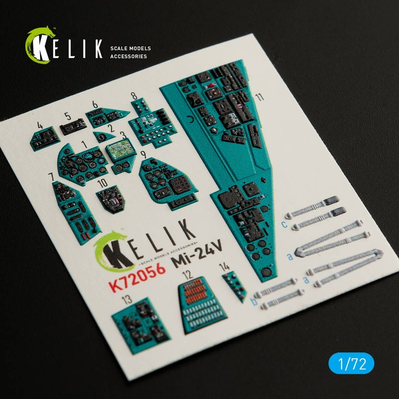 1/72 Mi-24V interior 3D decals for HobbyBoss kit