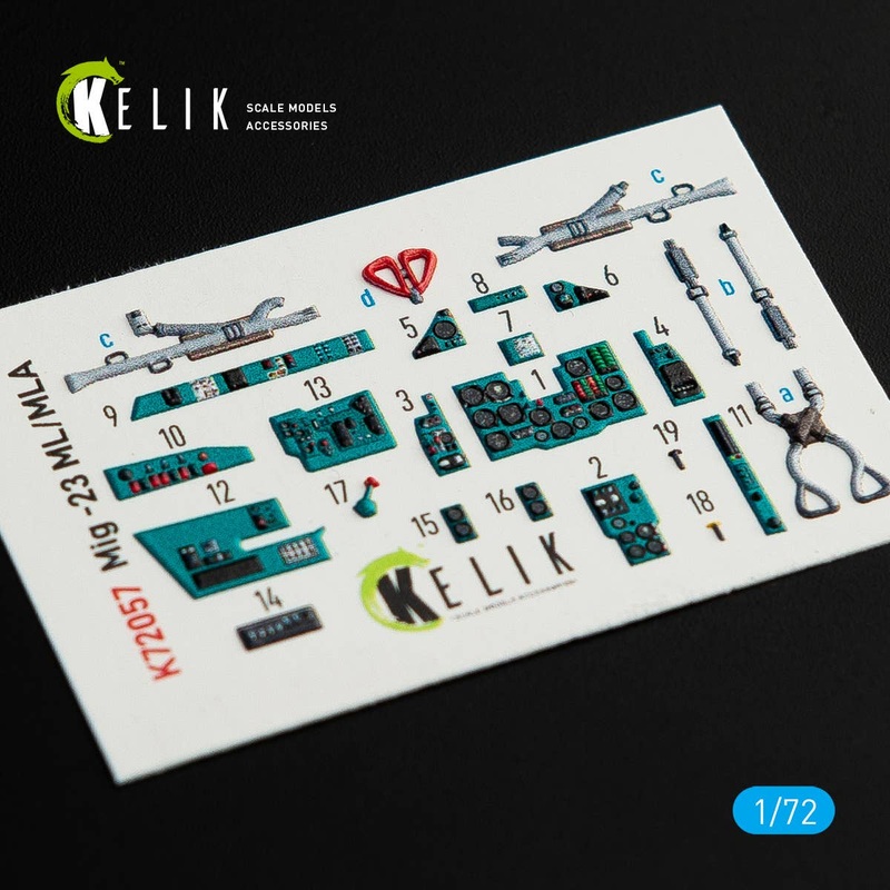1/72 MiG-23 ML/MLA interior 3D decals for ClearProp kit