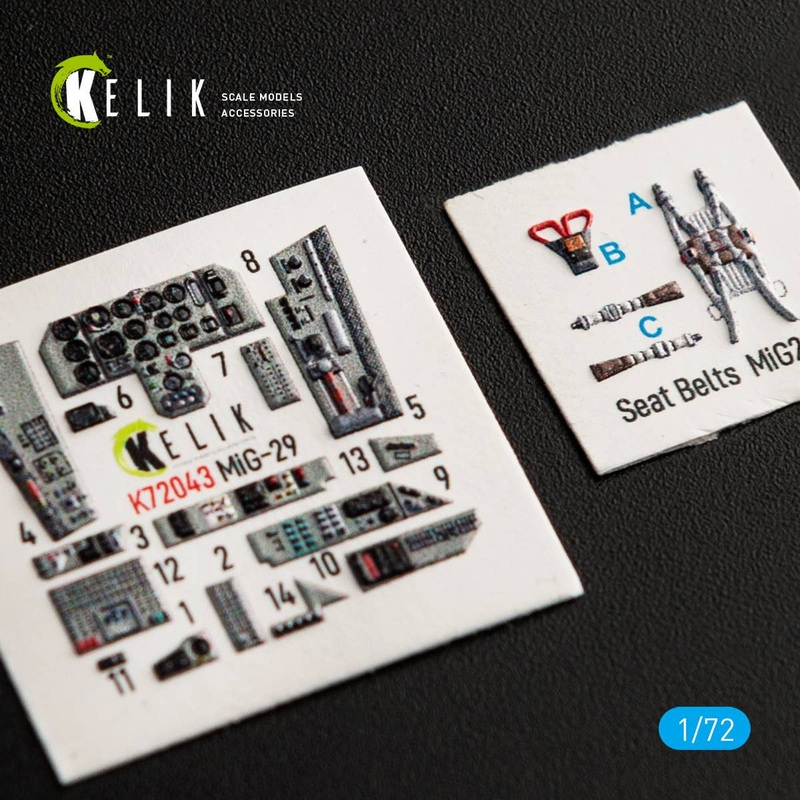 1/72 MiG-29 Fulcrum-A 9-12 interior 3D decals for GWH kit
