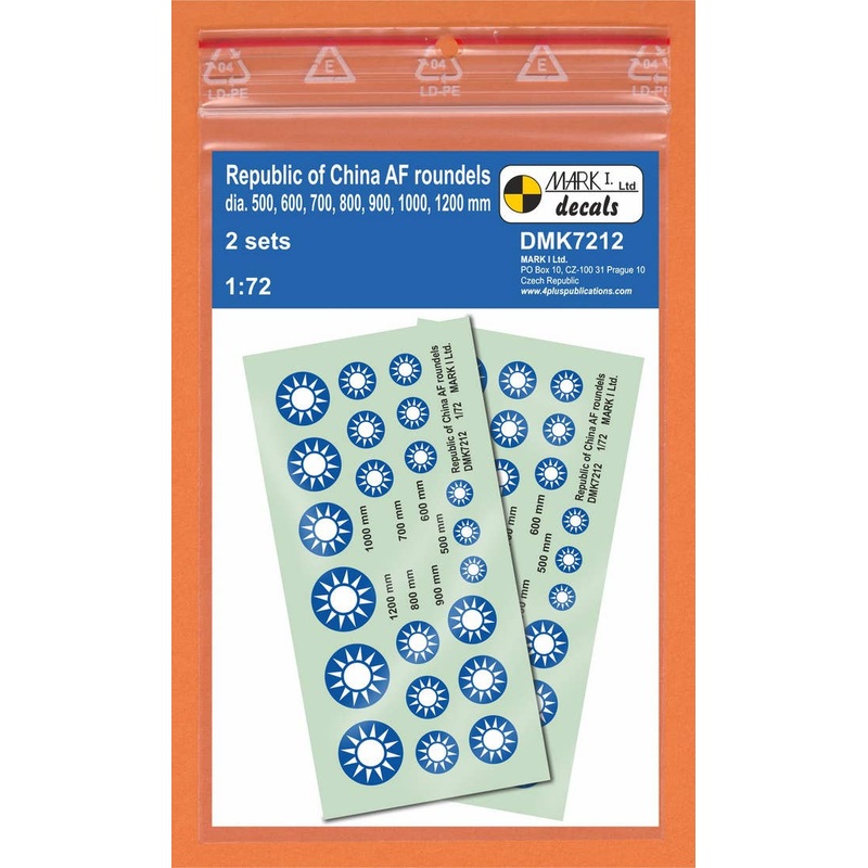 1/72 ROCAF roundels, 2 sets