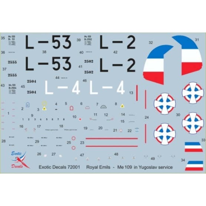 1/72 Royal Emils Yugoslav Air Force Me109