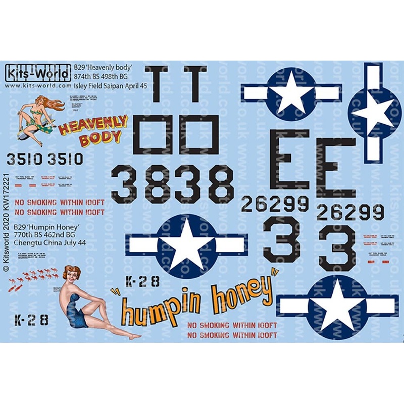 1/72 WW.II US Forces B-29 Superfortress Decal Set 3