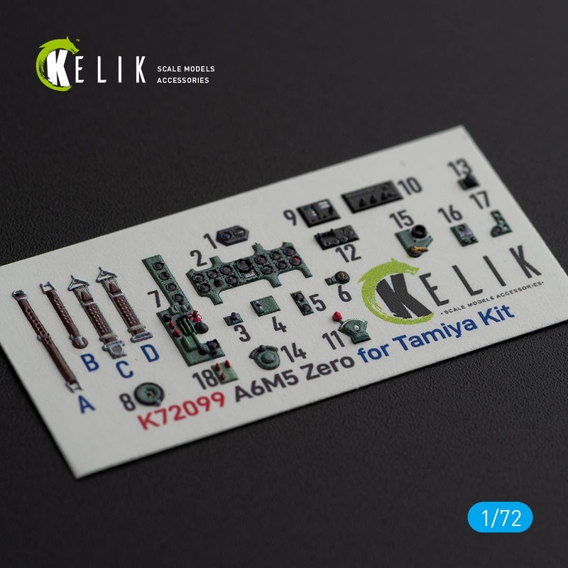 1/72 A6M5 Zero - interior 3D decals for Tamiya Kit