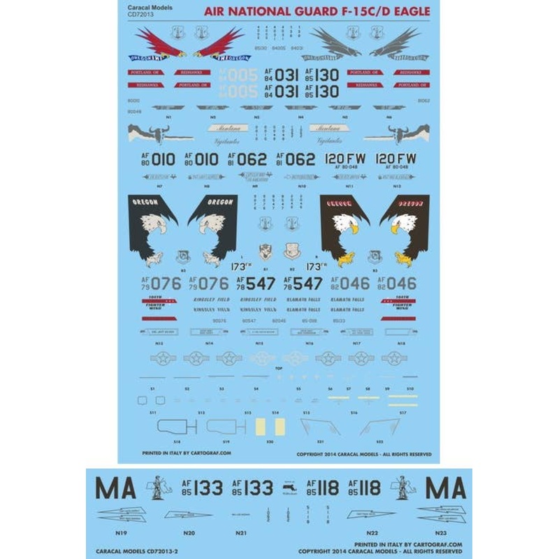 1/72 Air National Guard F-15C/D Eagle