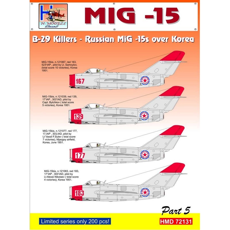 1/72 B-29 Killers - Russian MiG-15s Over Korea