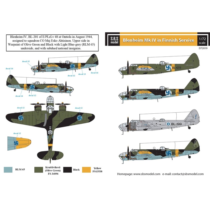 1/72 Blenheim Mk.IV in Finnish Service