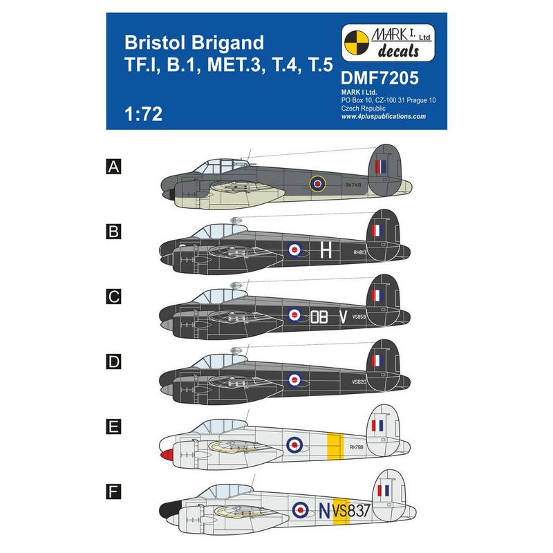 1/72 Bristol Brigand (TF.I, B.1, MET.3, T.4, T.5) (for Valom)