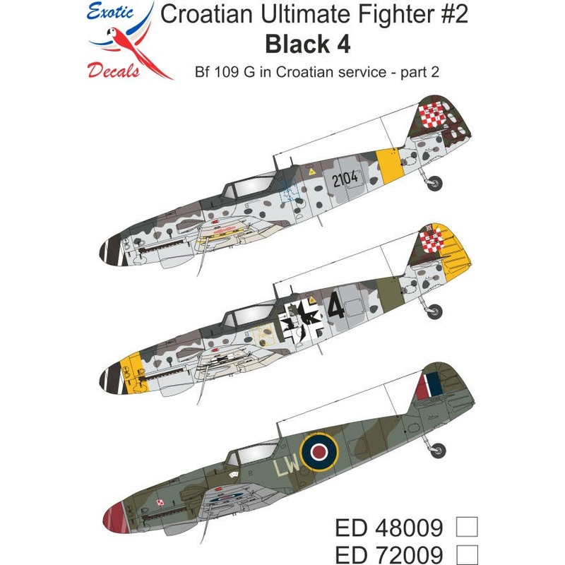 1/72 Croatian Ultimate Fighter #2 - Black 4 - Bf 109 G in Croatian service - part 2